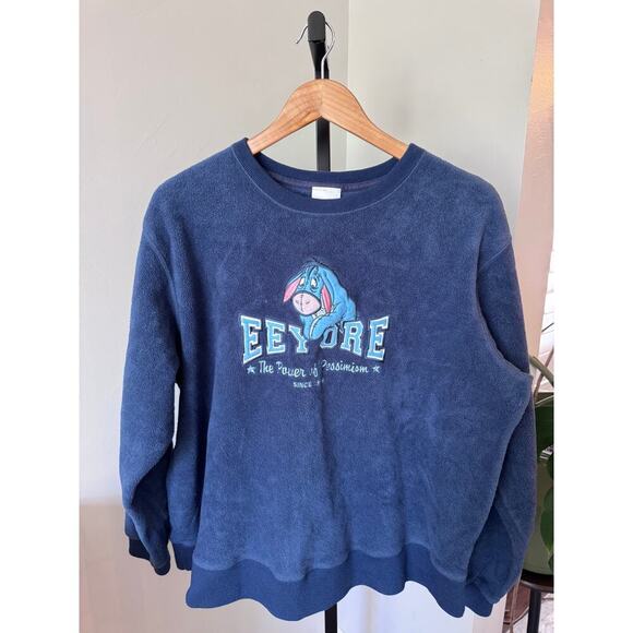 Vintage Disney Eeyore Winnie The Pooh Sweatshirt Fleece - Picture 1 of 3